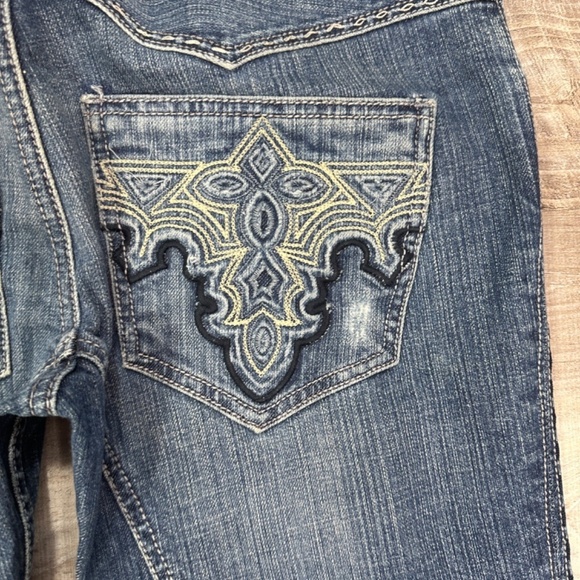 VTG Y2K Antik Denim Women’s Sz 30 Embroidered Flare Leg Western Low Rise Jeans - Picture 6 of 15